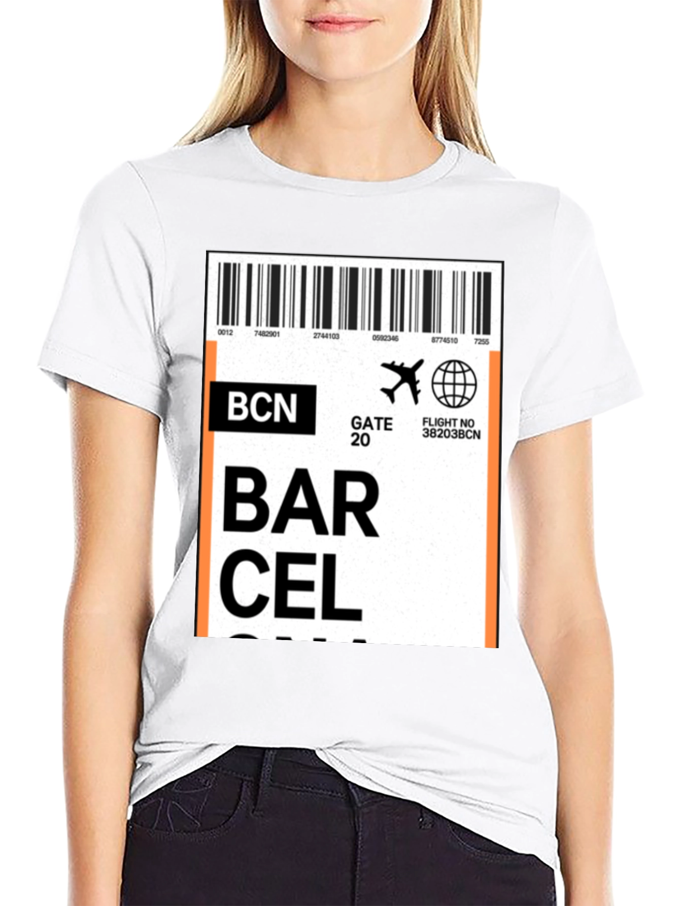 Barcelona Airport Ticket T-Shirt - Travel Souvenir