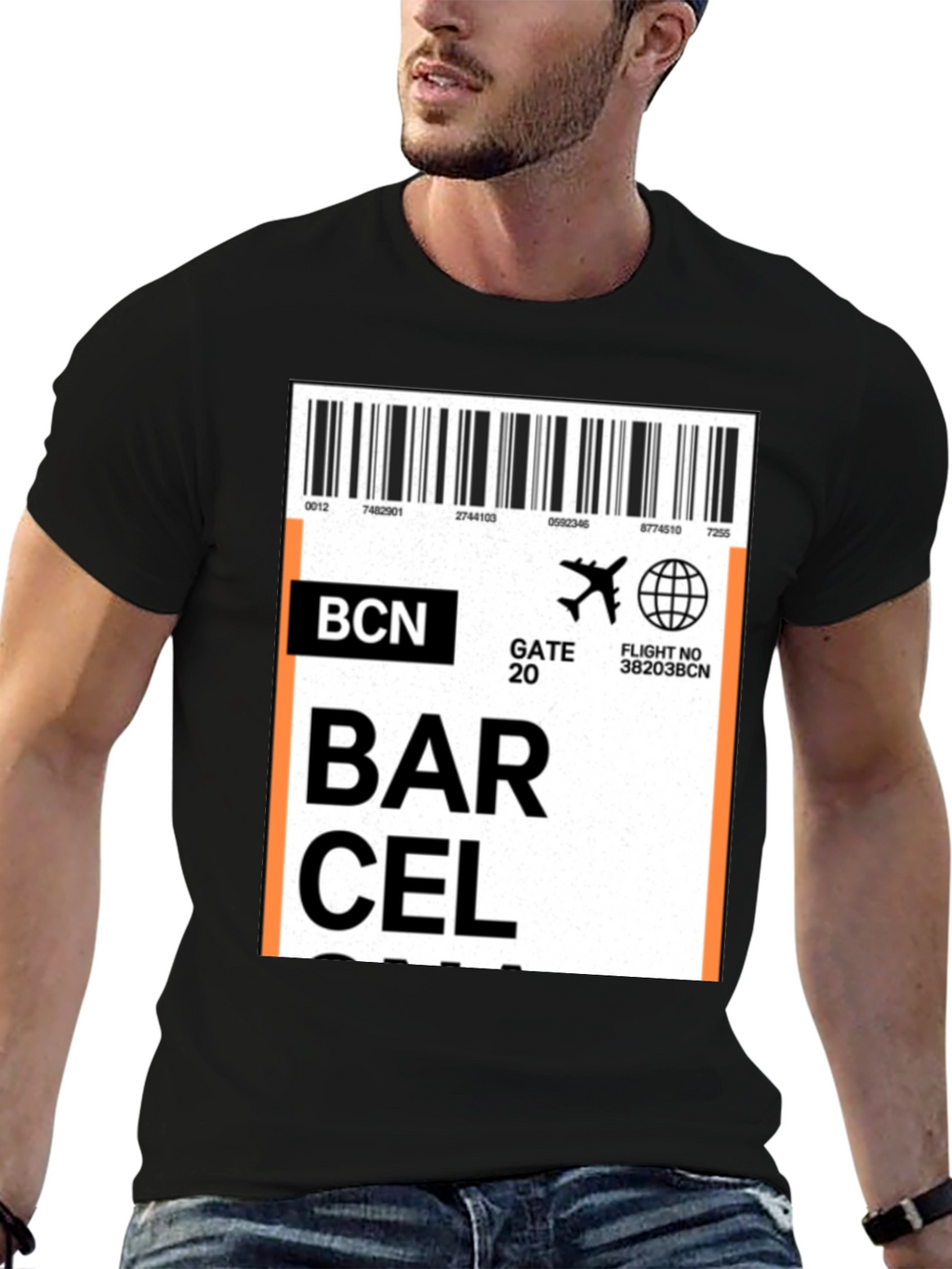 Barcelona Airport Ticket T-Shirt - Travel Souvenir