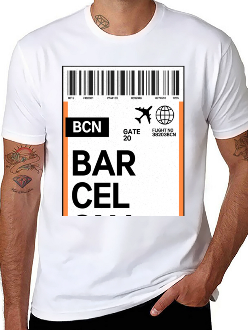 Barcelona Airport Ticket T-Shirt - Travel Souvenir