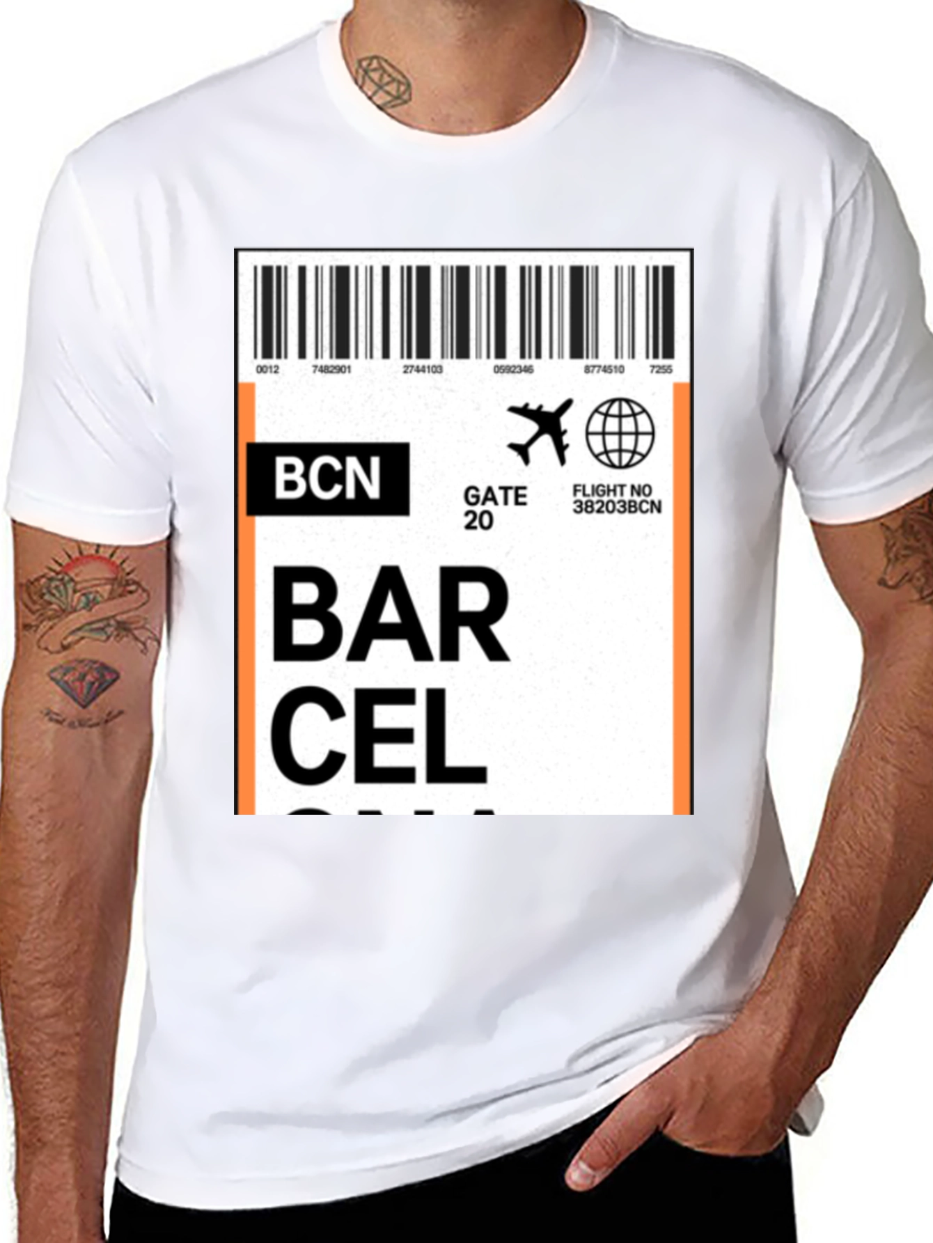 Barcelona Airport Ticket T-Shirt - Travel Souvenir