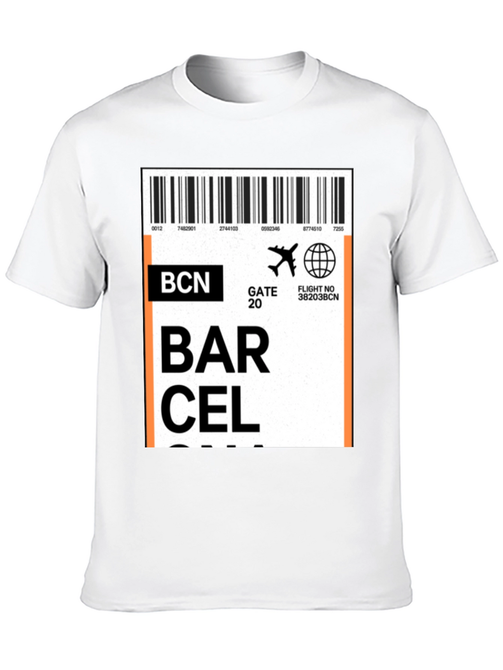 Barcelona Airport Ticket T-Shirt - Travel Souvenir
