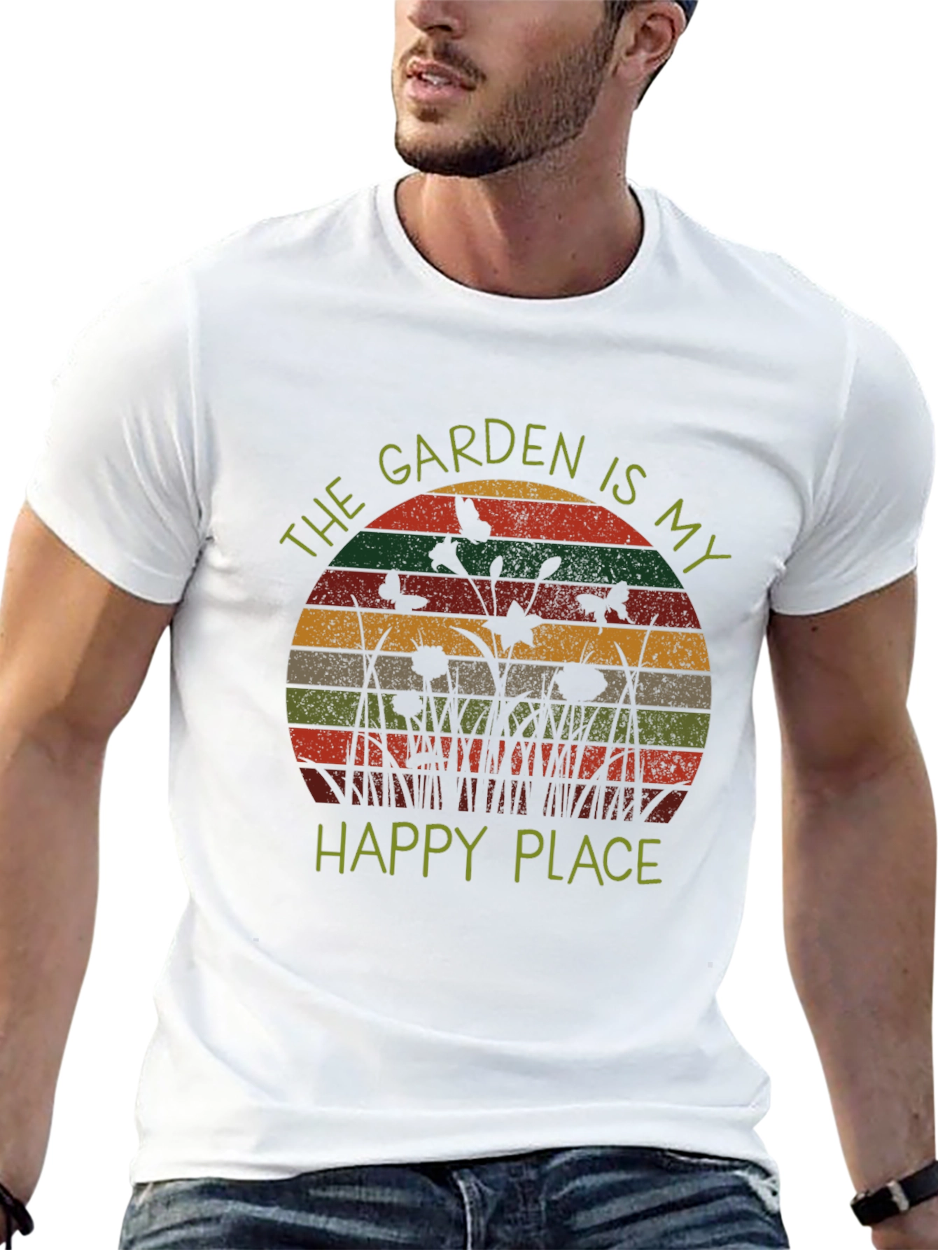 Garden is My Happy Place Retro Tee