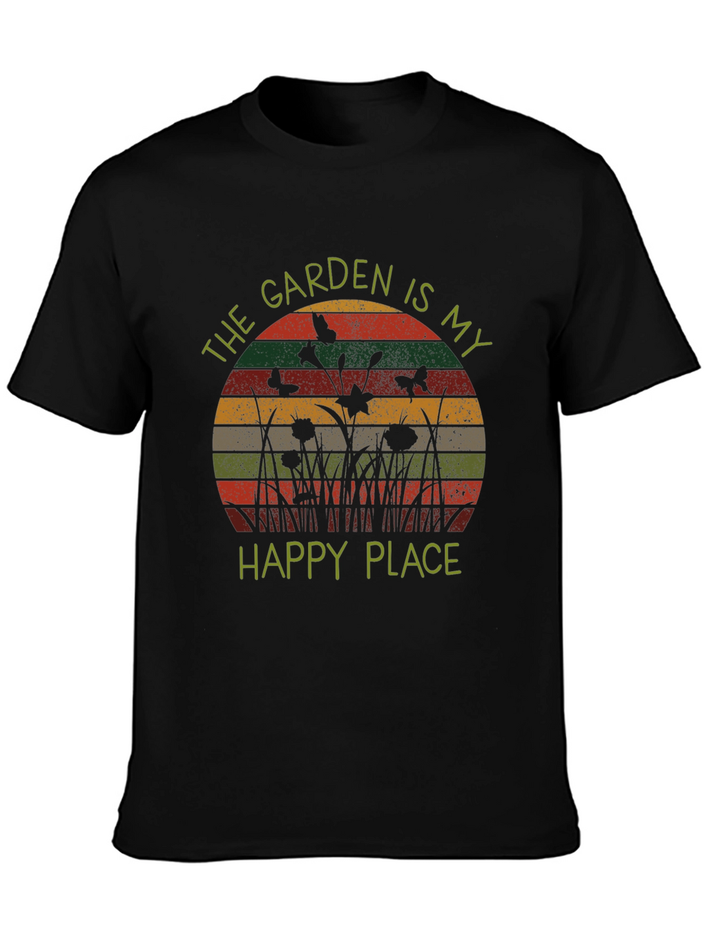 Garden is My Happy Place Retro Tee