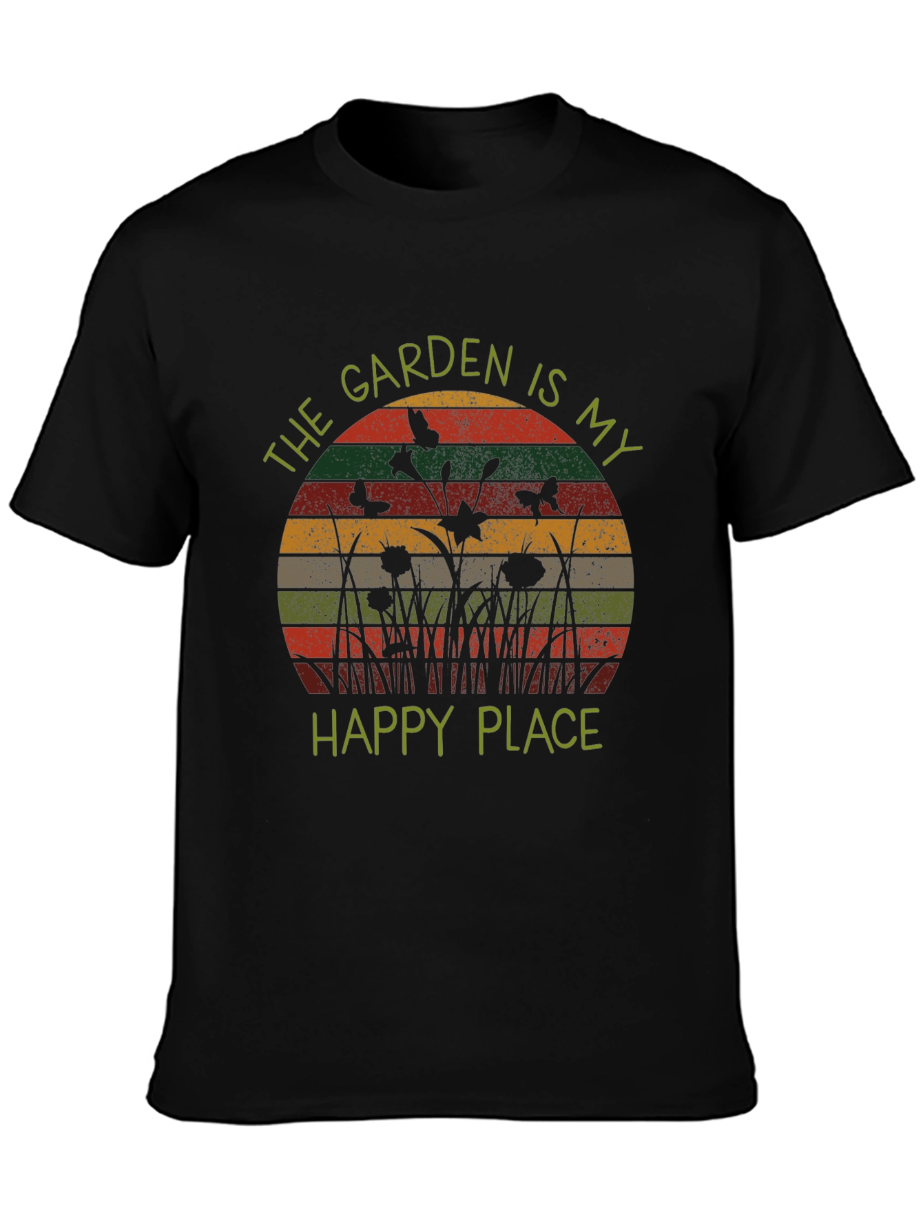 Garden is My Happy Place Retro Tee
