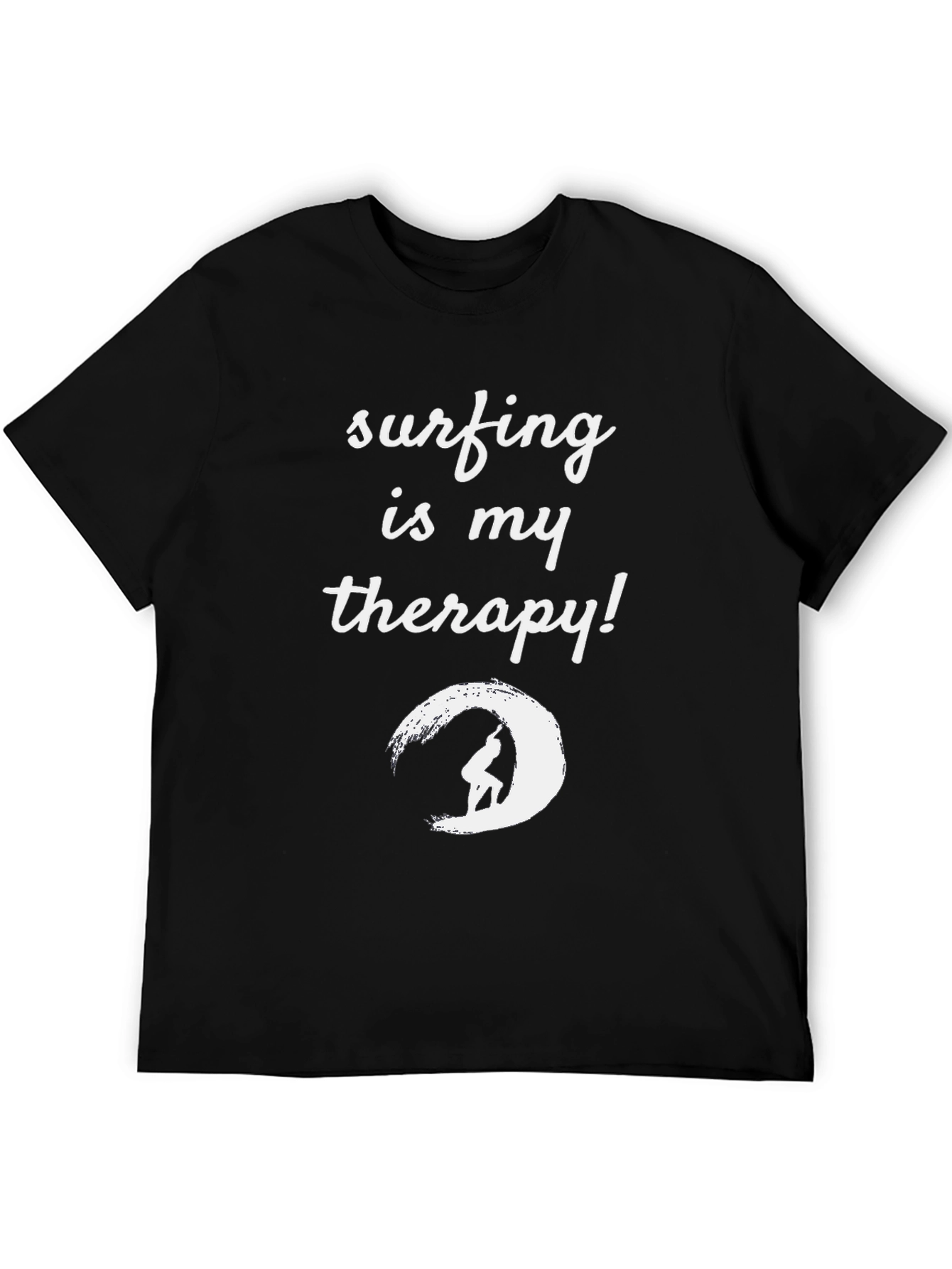 Surfing Therapy T-Shirt - Black Graphic Tee