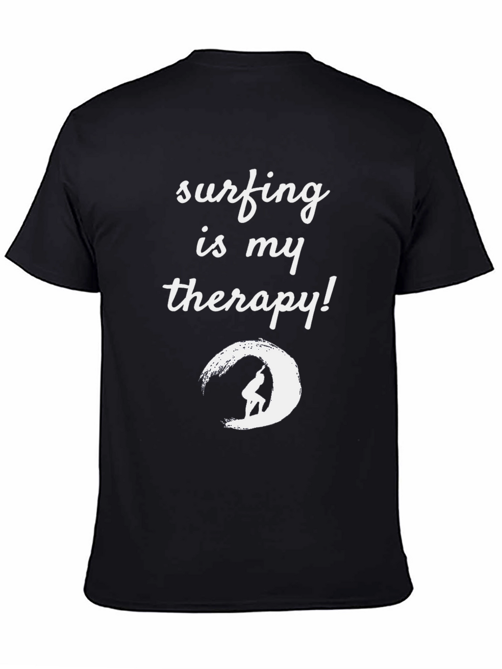 Surfing Therapy T-Shirt - Black Graphic Tee