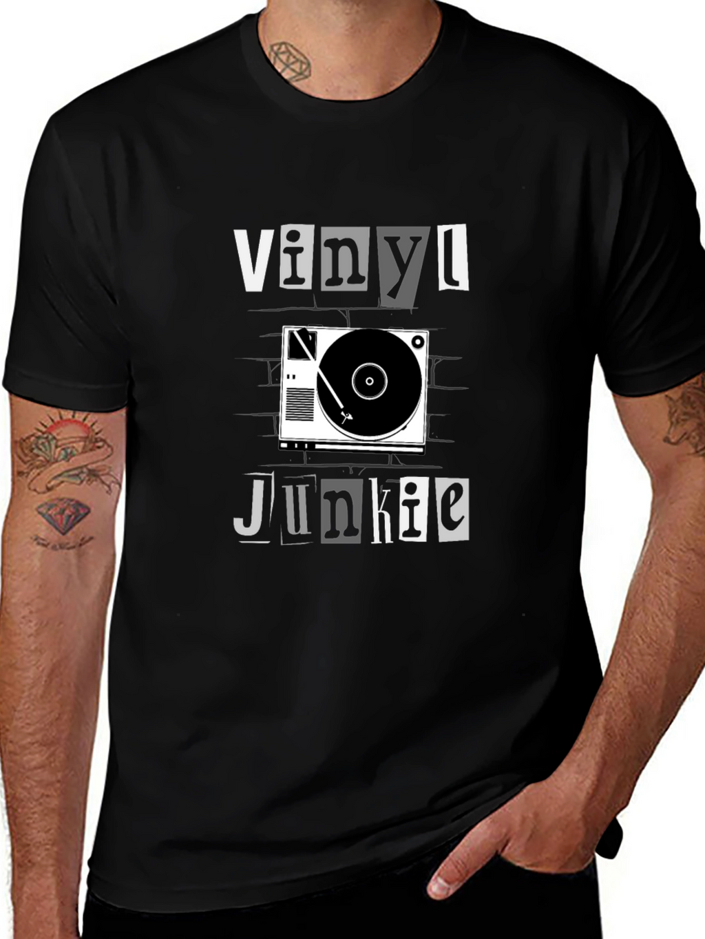 Vinyl Junkie Graphic T-Shirt