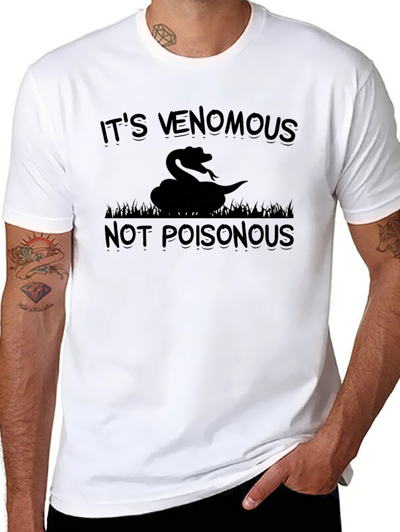 Venomous Snake Graphic Tee - Funny Nature T-Shirt