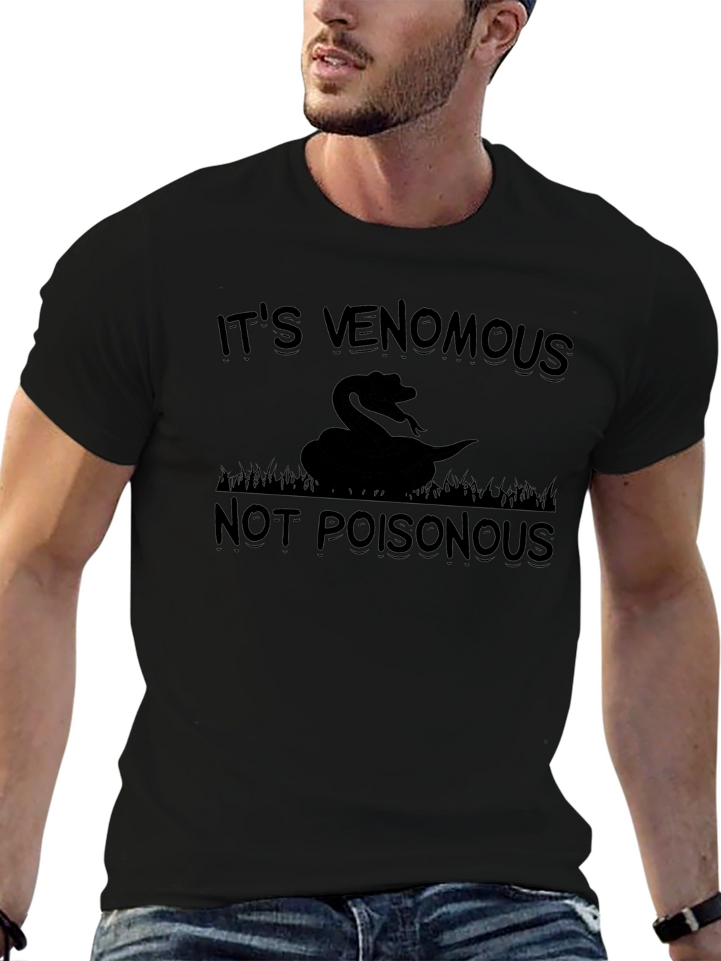 Venomous Snake Graphic Tee - Funny Nature T-Shirt