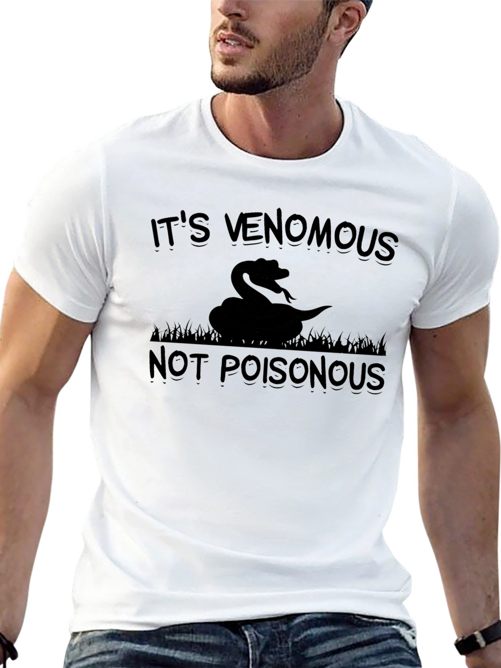 Venomous Snake Graphic Tee - Funny Nature T-Shirt