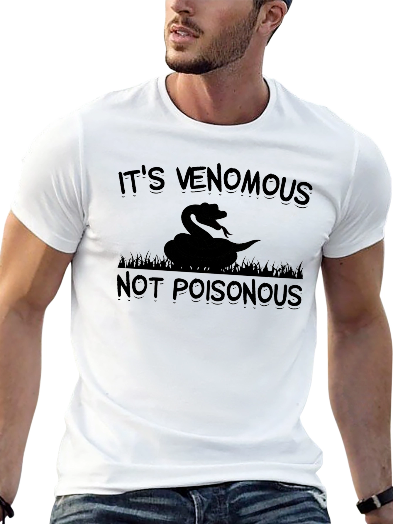 Venomous Snake Graphic Tee - Funny Nature T-Shirt