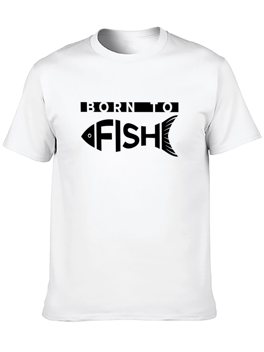 Born To Fish Black Graphic Tee