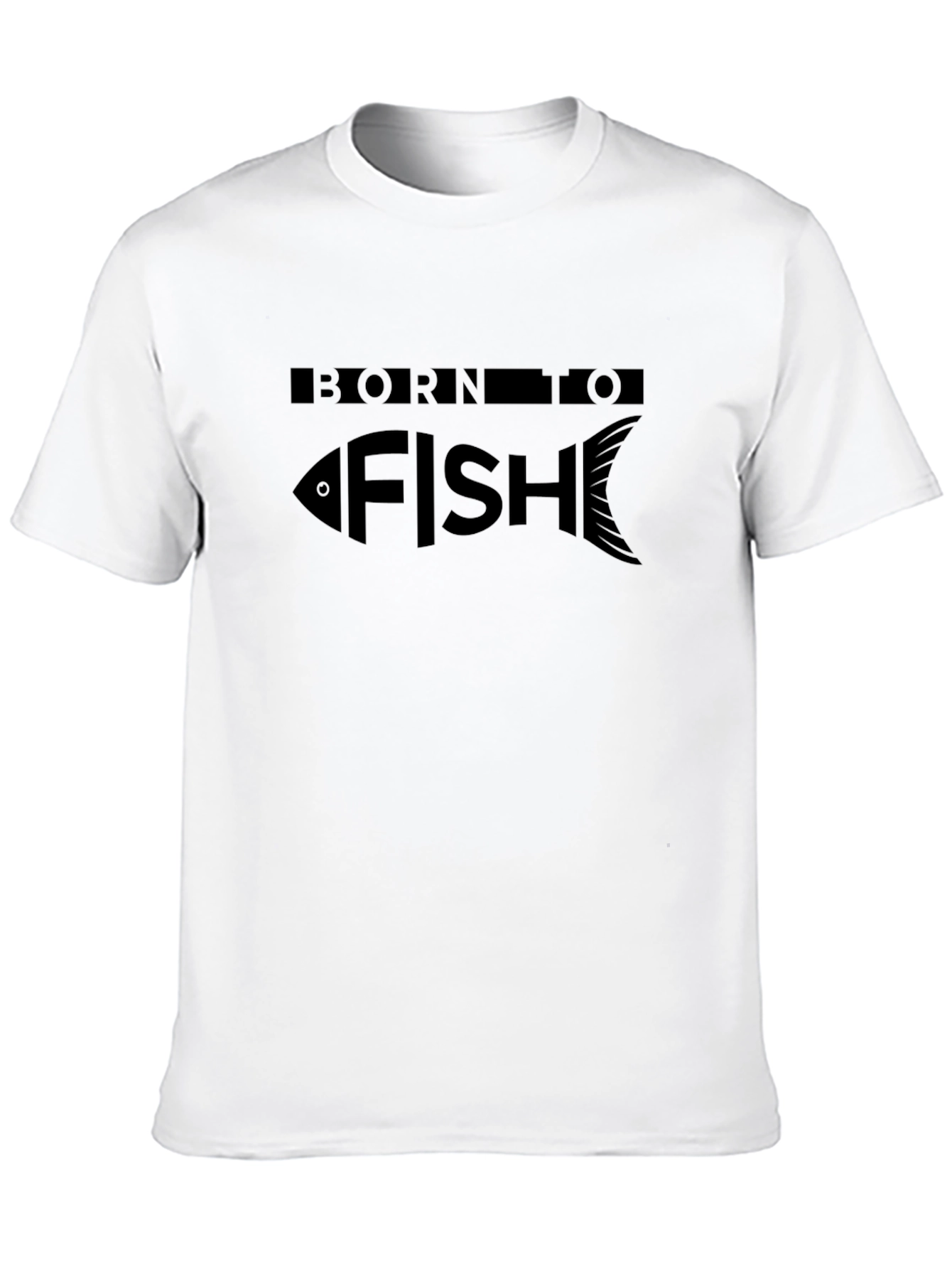 Born To Fish Black Graphic Tee