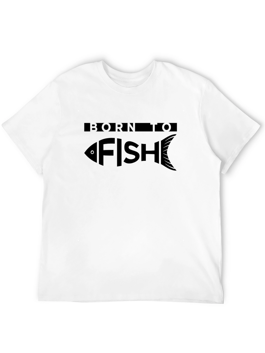 Born To Fish Black Graphic Tee