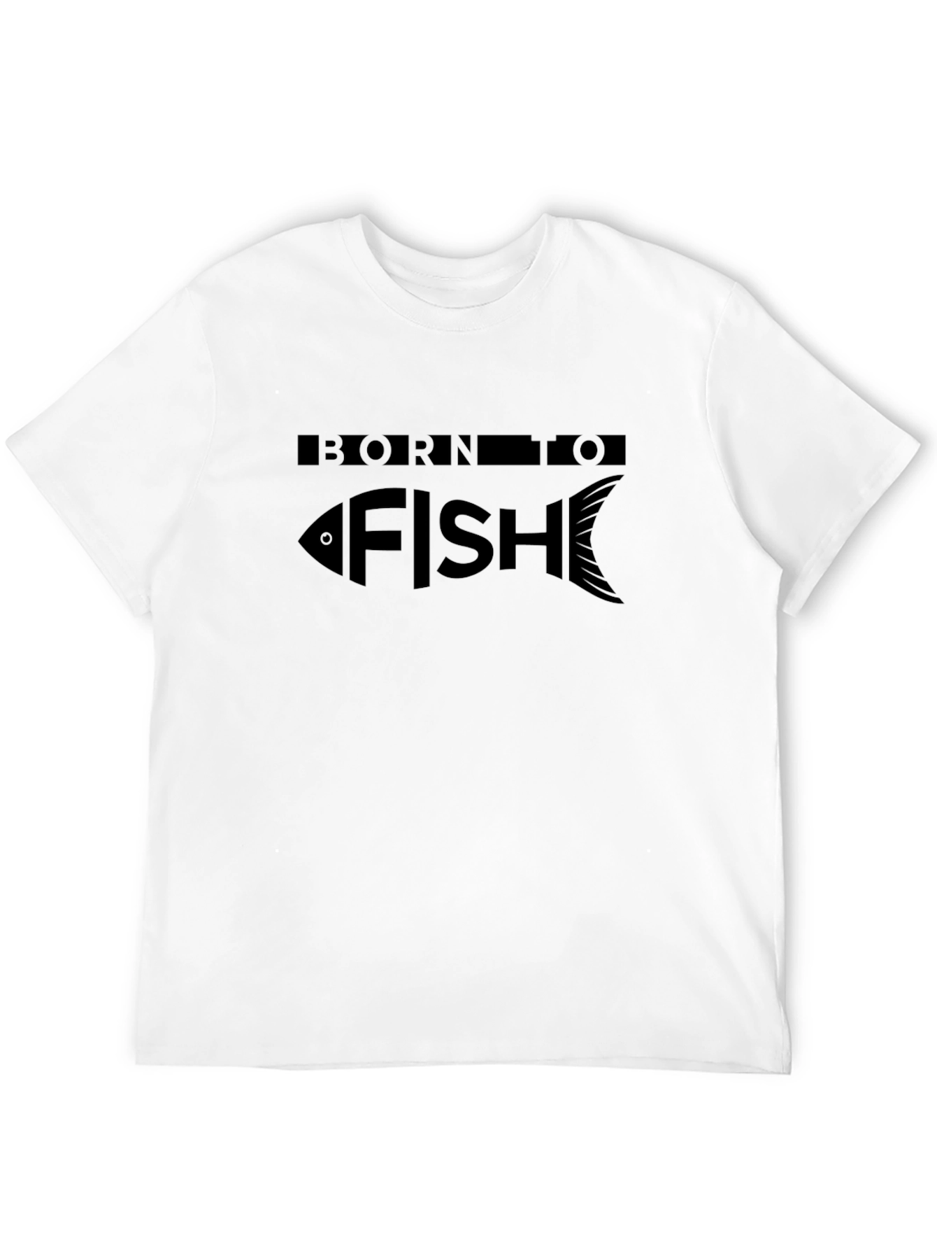 Born To Fish Black Graphic Tee