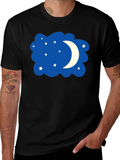 Night Sky T-Shirt - Stars and Moon Design