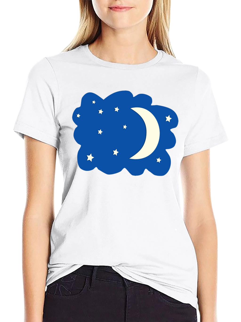 Night Sky T-Shirt - Stars and Moon Design