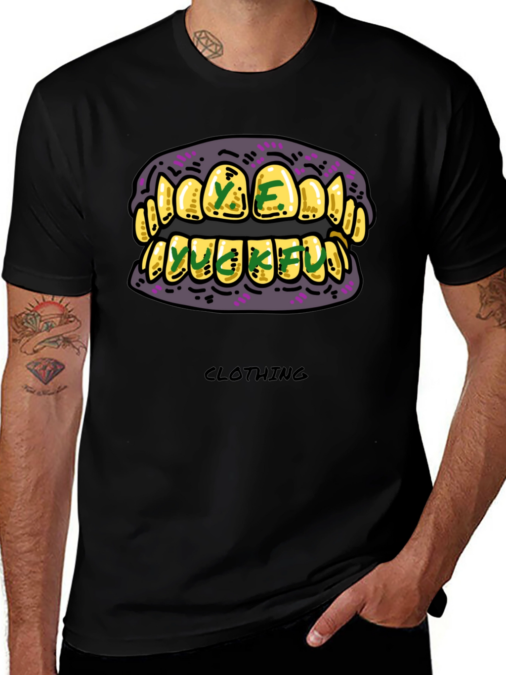 Gold Grillz Graphic T-Shirt - Unique Design