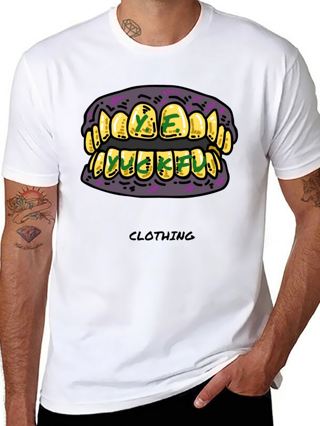 Gold Grillz Graphic T-Shirt - Unique Design
