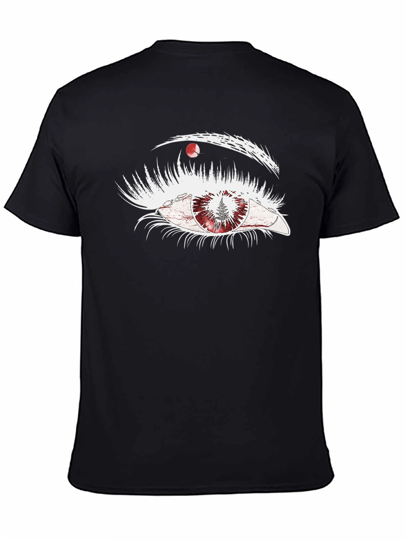 Eye Forest Graphic Tee - Unisex Black Cotton T-Shirt