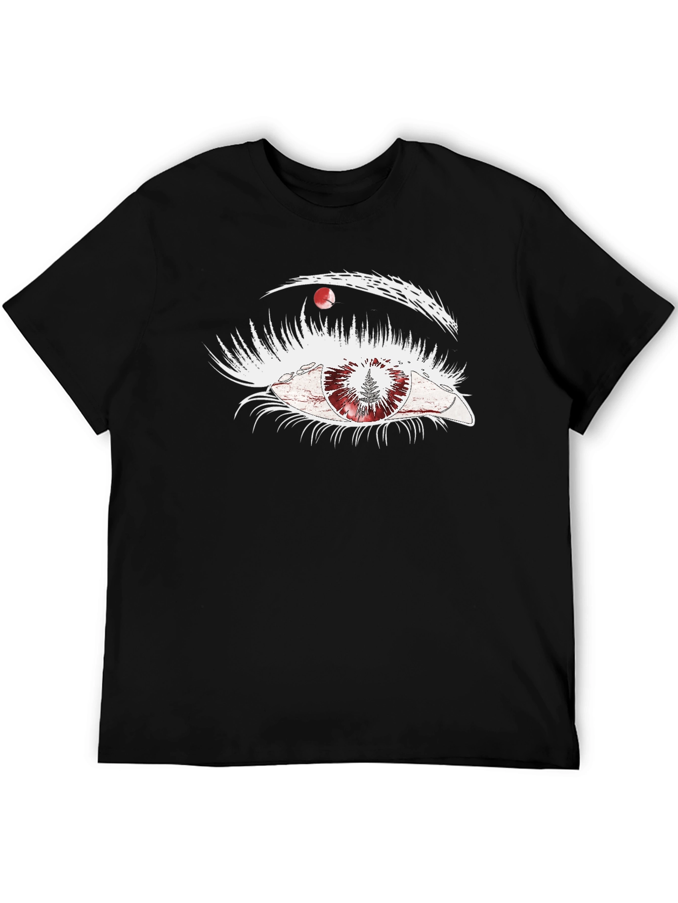 Eye Forest Graphic Tee - Unisex Black Cotton T-Shirt