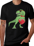 Dino Love T-Shirt: Rex with Heart & Bowtie