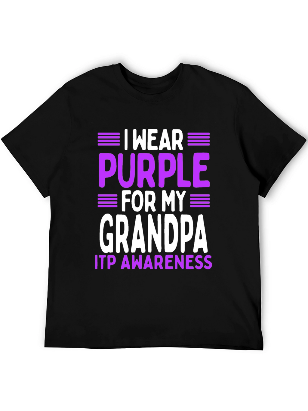 ITP Awareness Grandpa T-Shirt - Purple