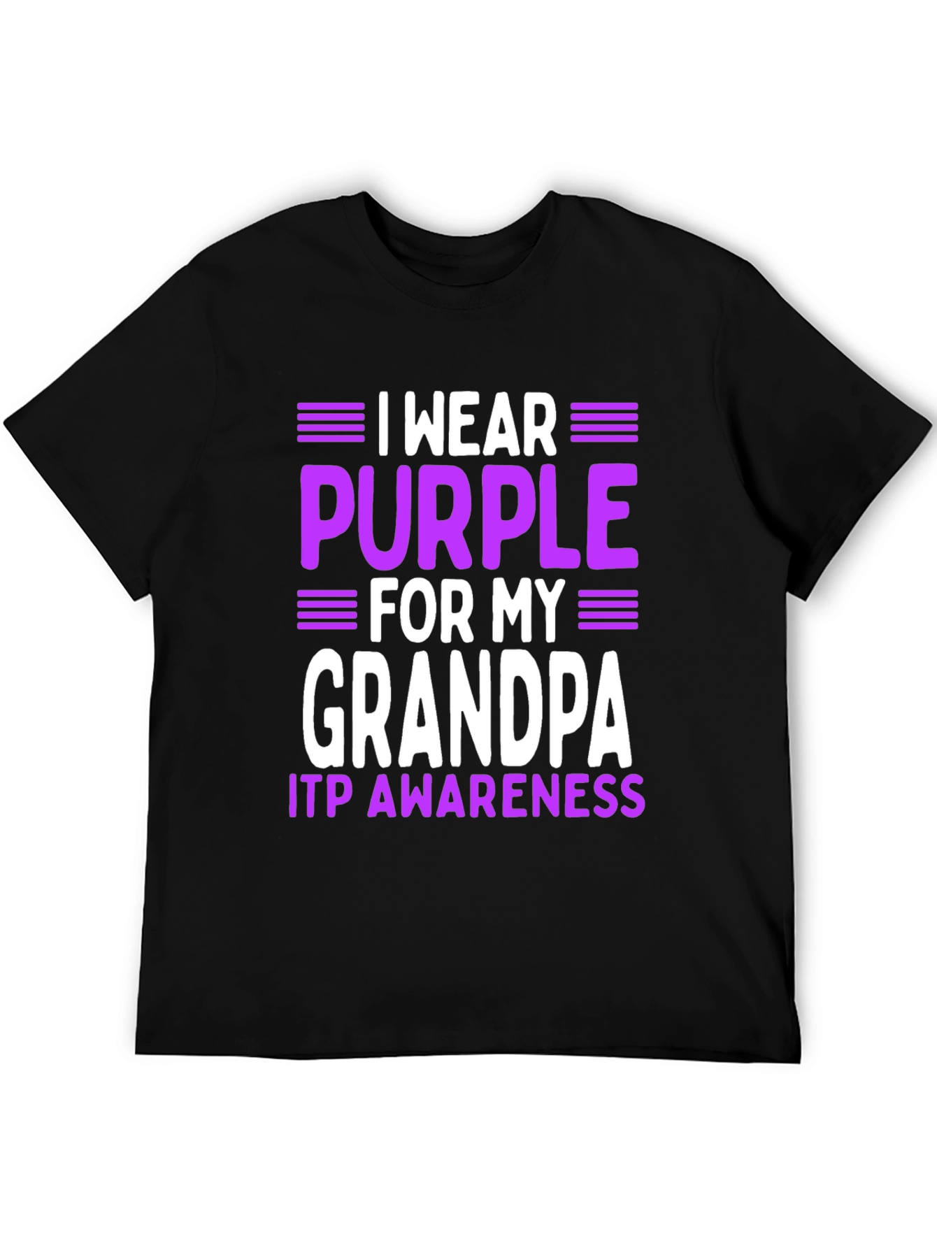ITP Awareness Grandpa T-Shirt - Purple