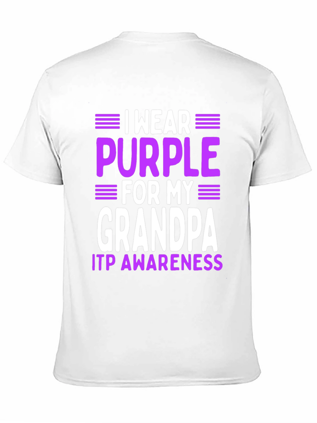 ITP Awareness Grandpa T-Shirt - Purple