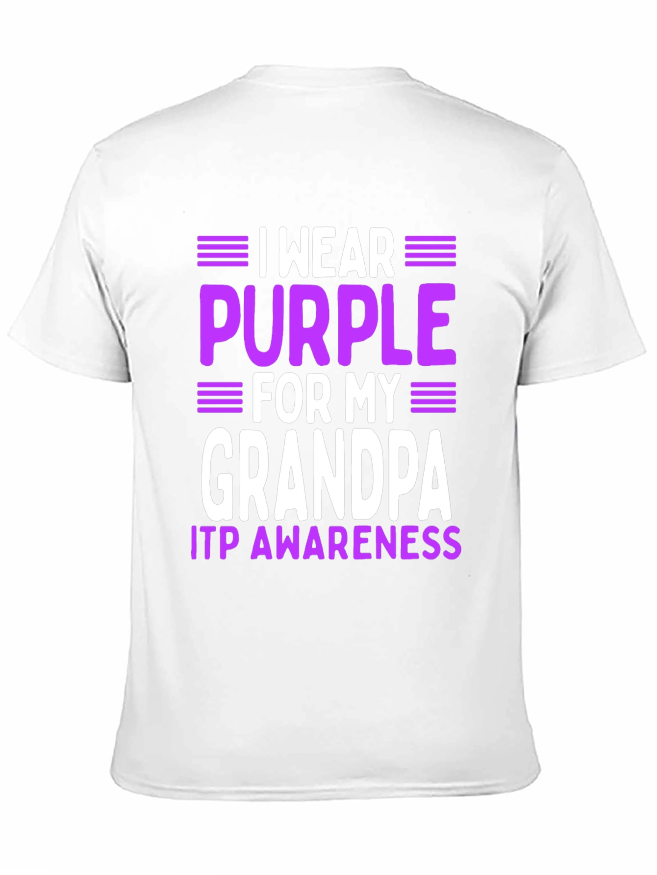 ITP Awareness Grandpa T-Shirt - Purple