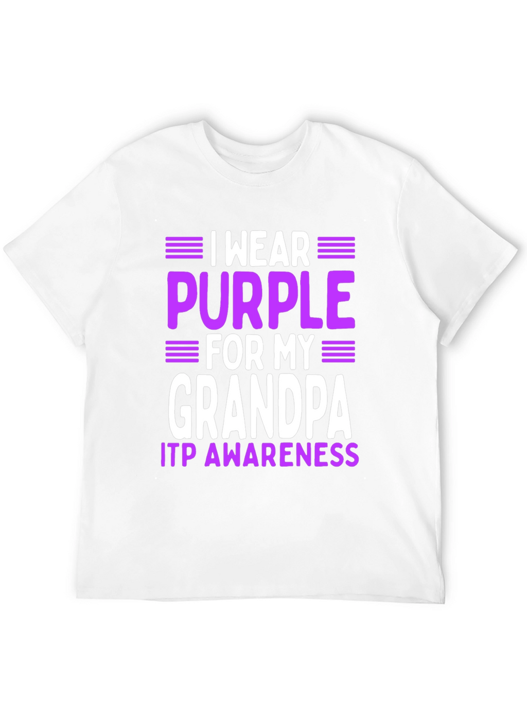 ITP Awareness Grandpa T-Shirt - Purple