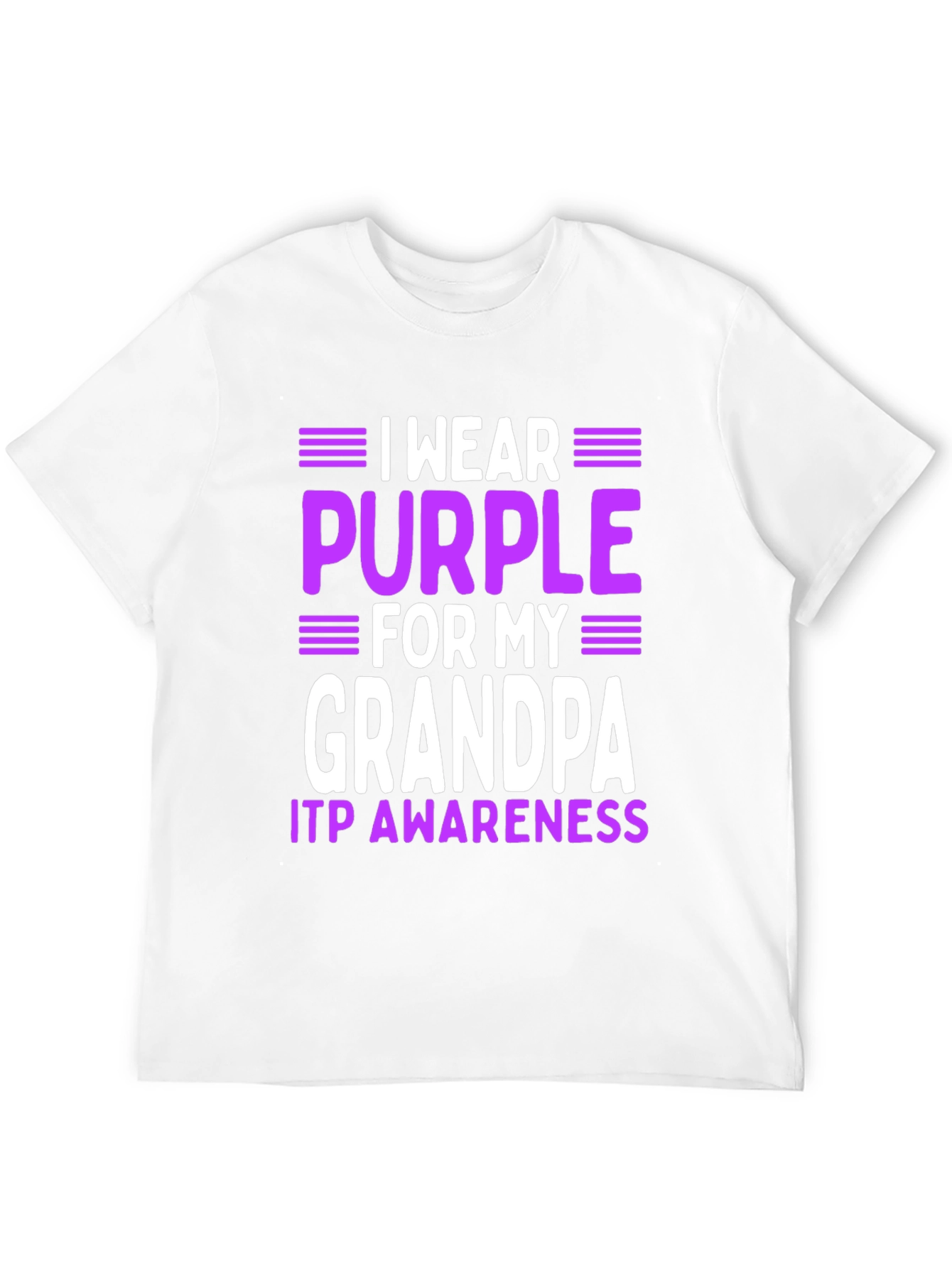 ITP Awareness Grandpa T-Shirt - Purple
