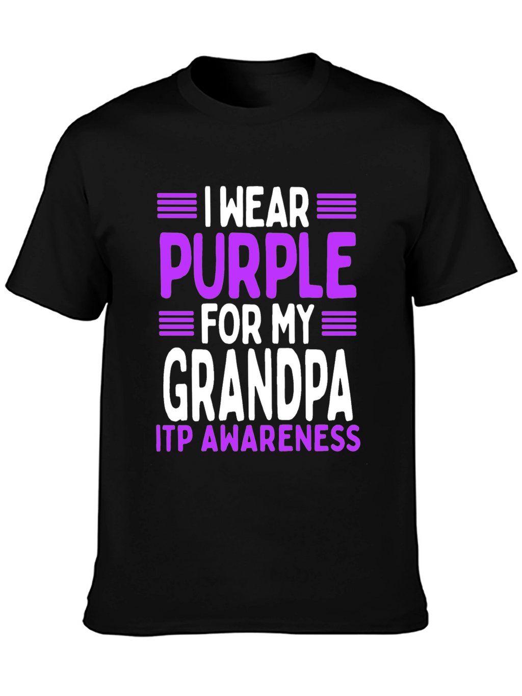 ITP Awareness Grandpa T-Shirt - Purple