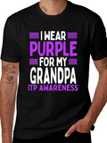 ITP Awareness Grandpa T-Shirt - Purple