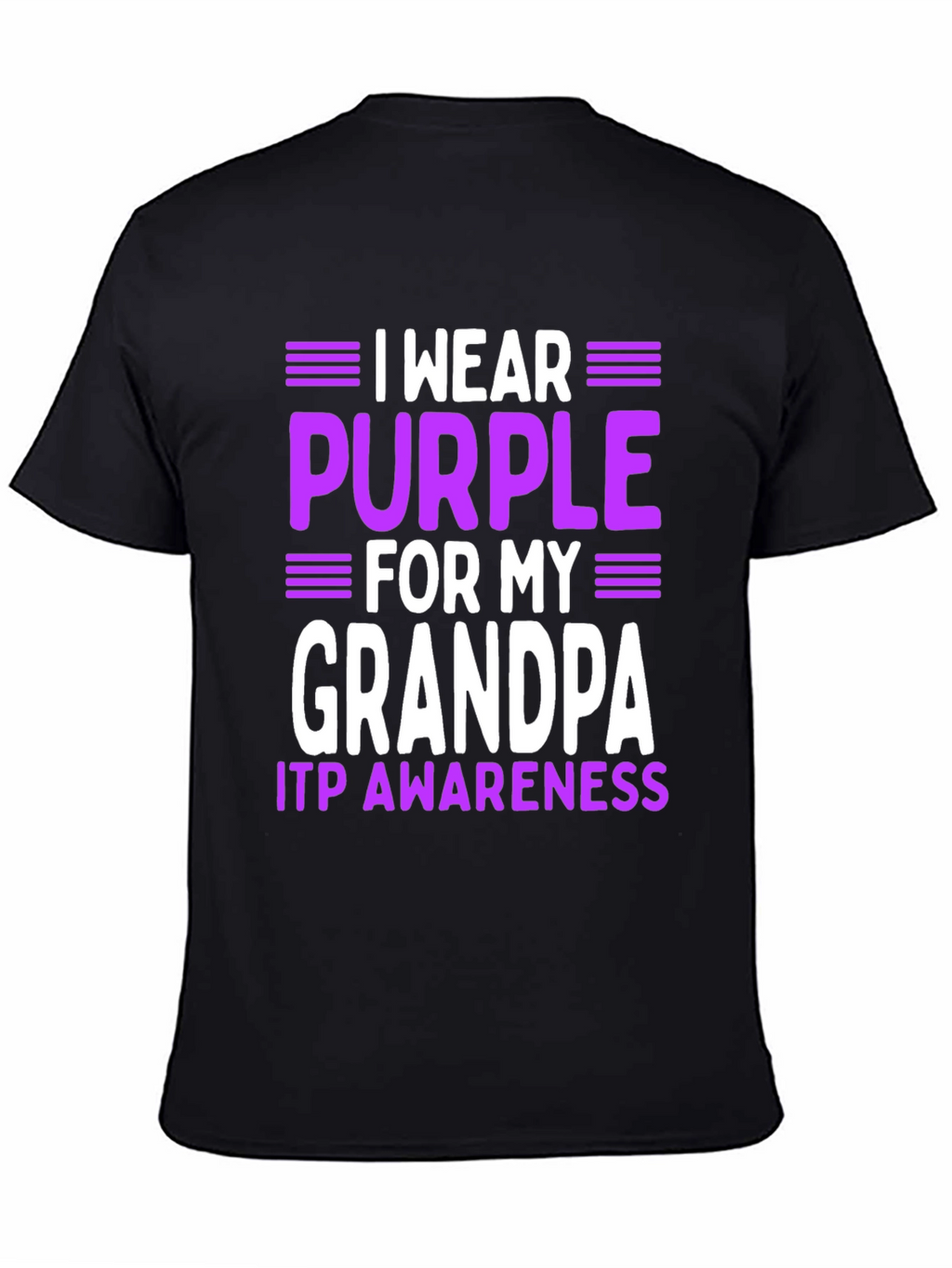 ITP Awareness Grandpa T-Shirt - Purple