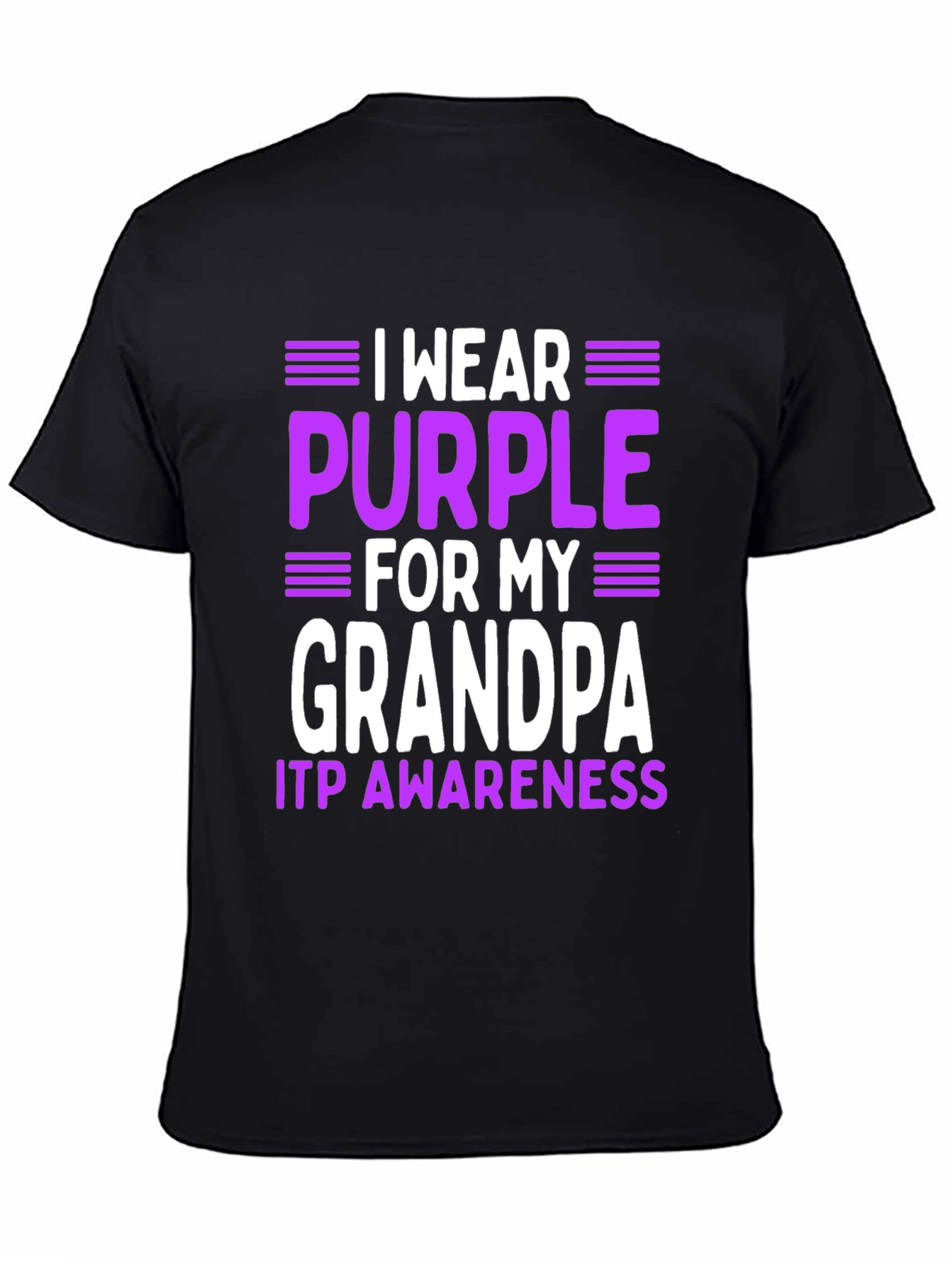 ITP Awareness Grandpa T-Shirt - Purple