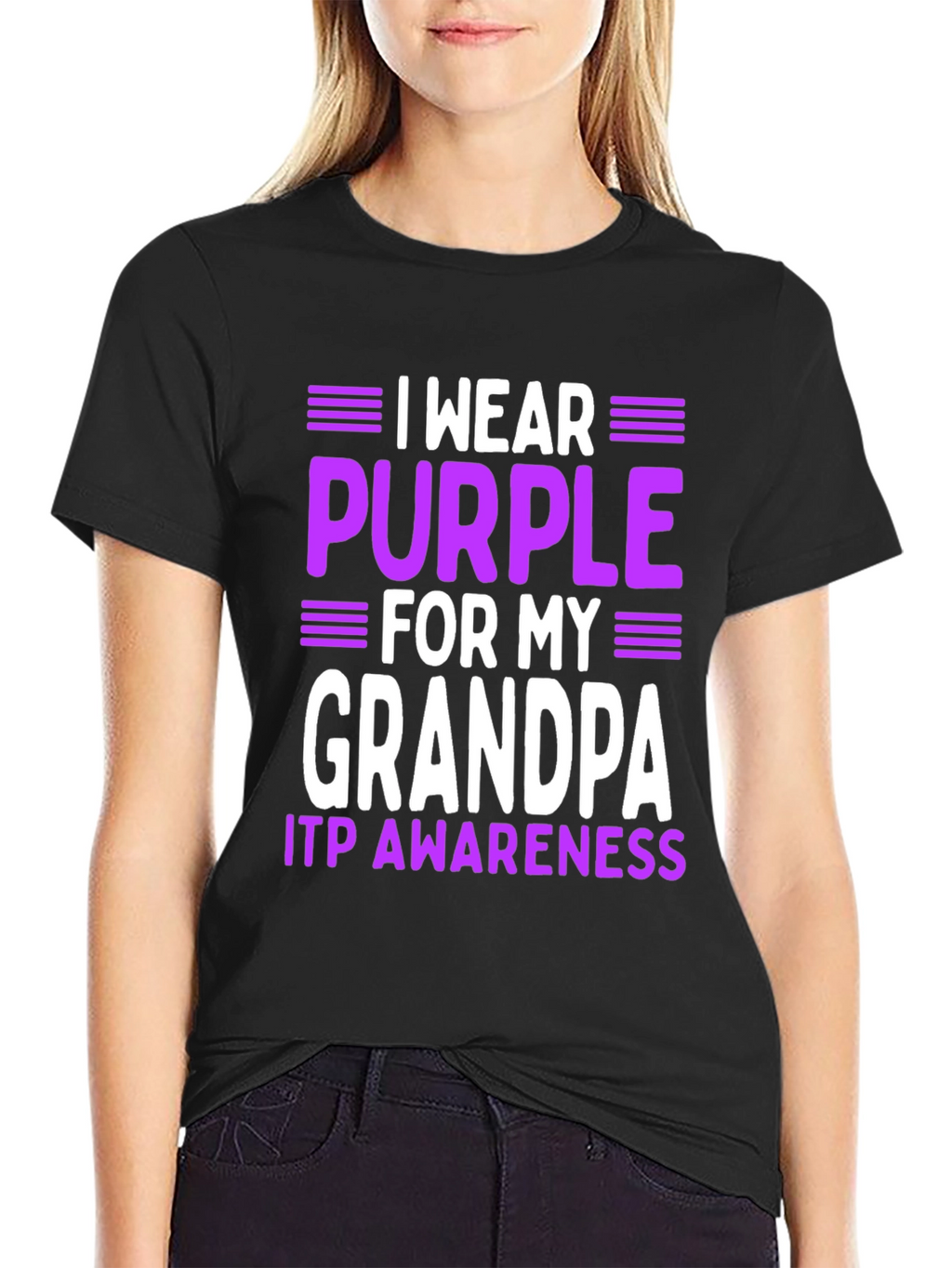 ITP Awareness Grandpa T-Shirt - Purple