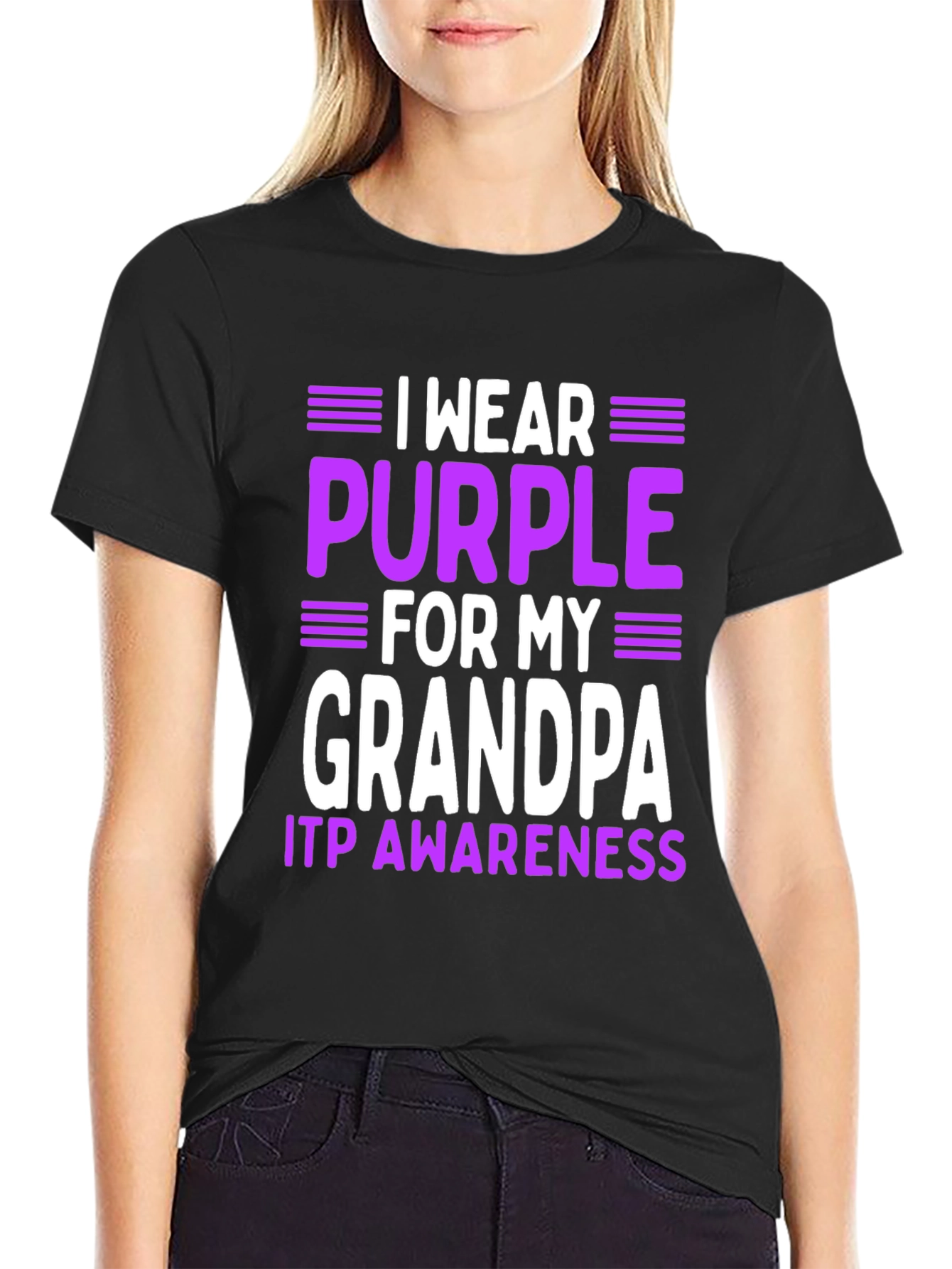ITP Awareness Grandpa T-Shirt - Purple