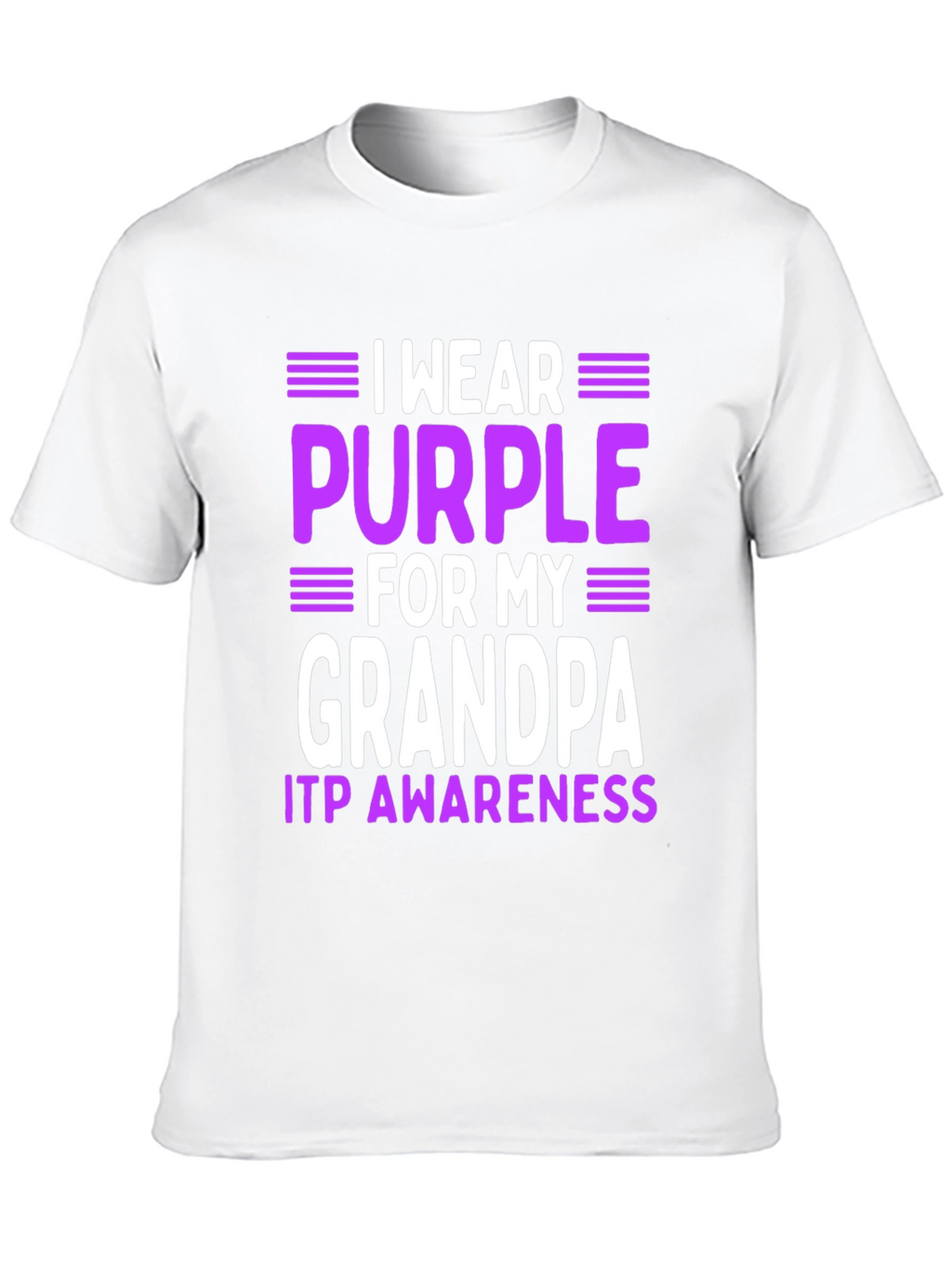 ITP Awareness Grandpa T-Shirt - Purple