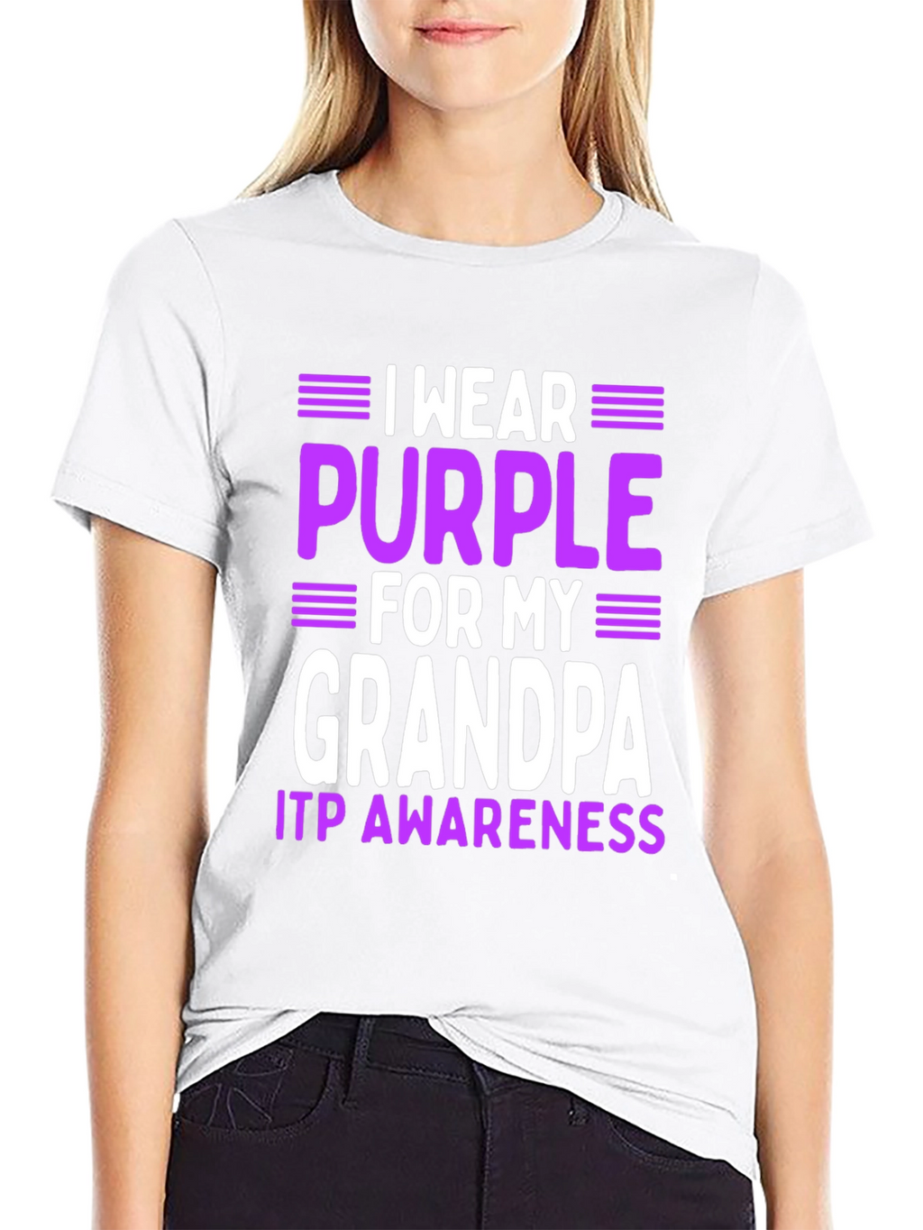ITP Awareness Grandpa T-Shirt - Purple