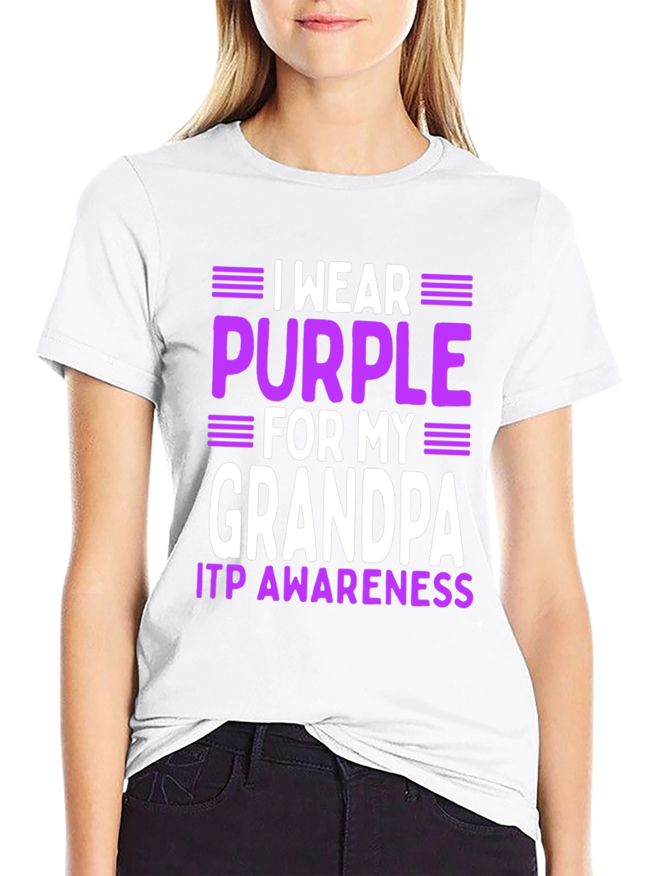 ITP Awareness Grandpa T-Shirt - Purple
