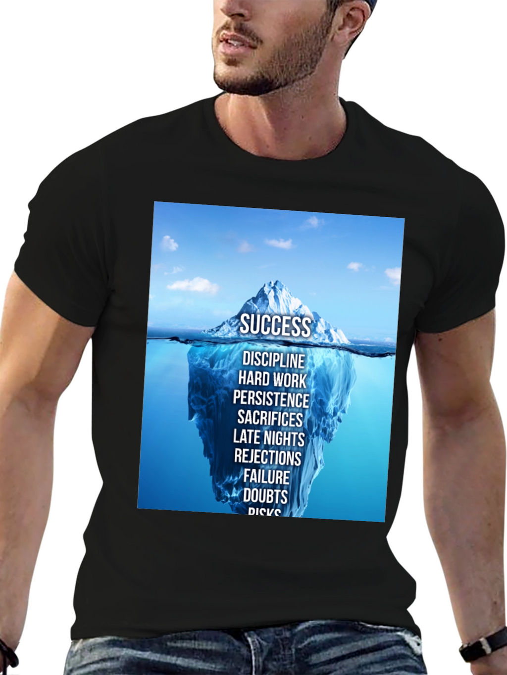 Success Iceberg Graphic T-Shirt - Achieve Your Goals