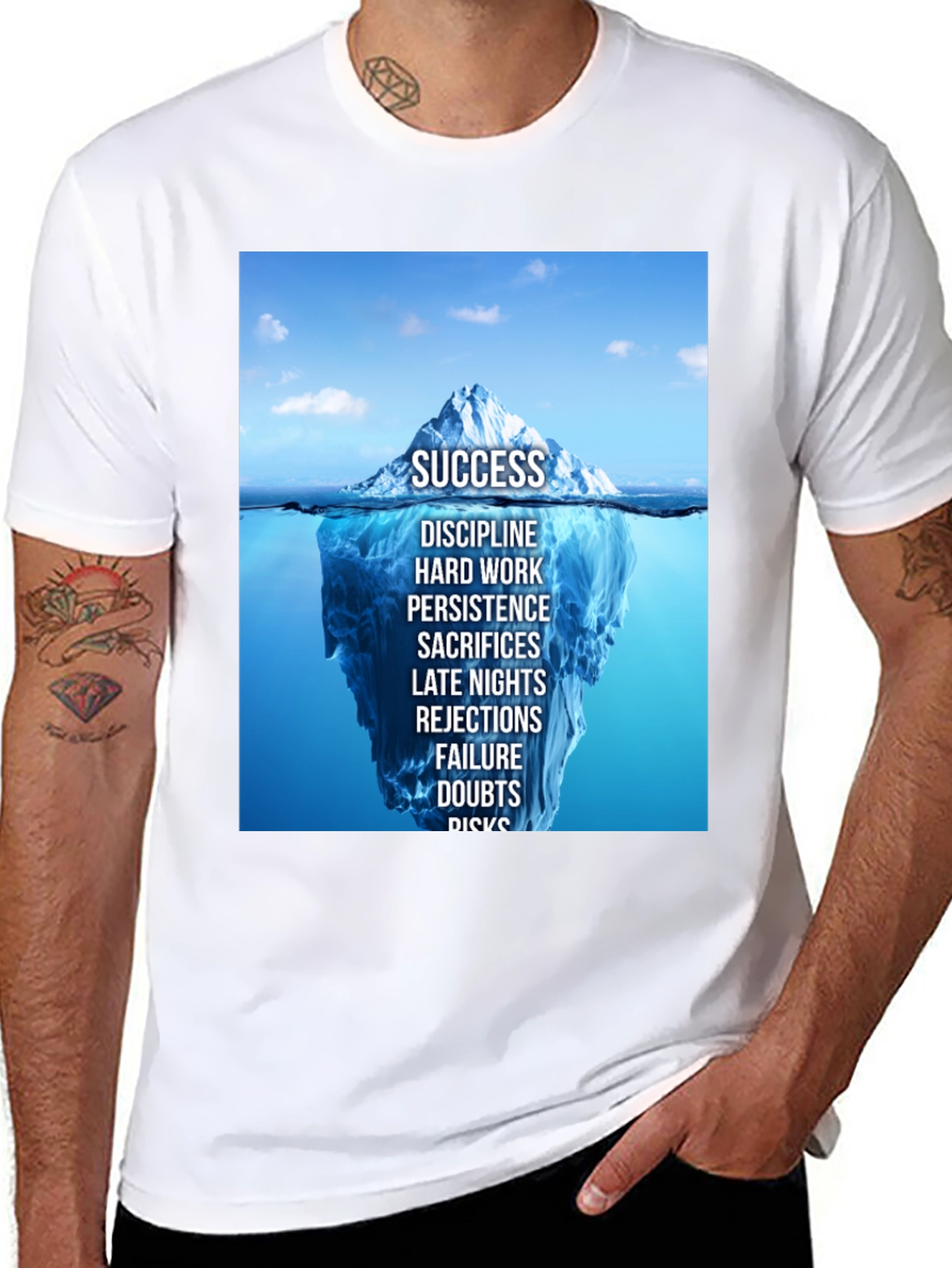 Success Iceberg Graphic T-Shirt - Achieve Your Goals