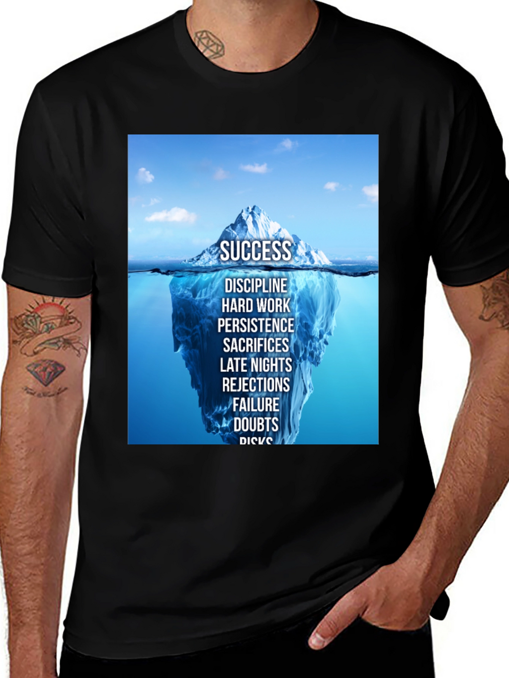 Success Iceberg Graphic T-Shirt - Achieve Your Goals