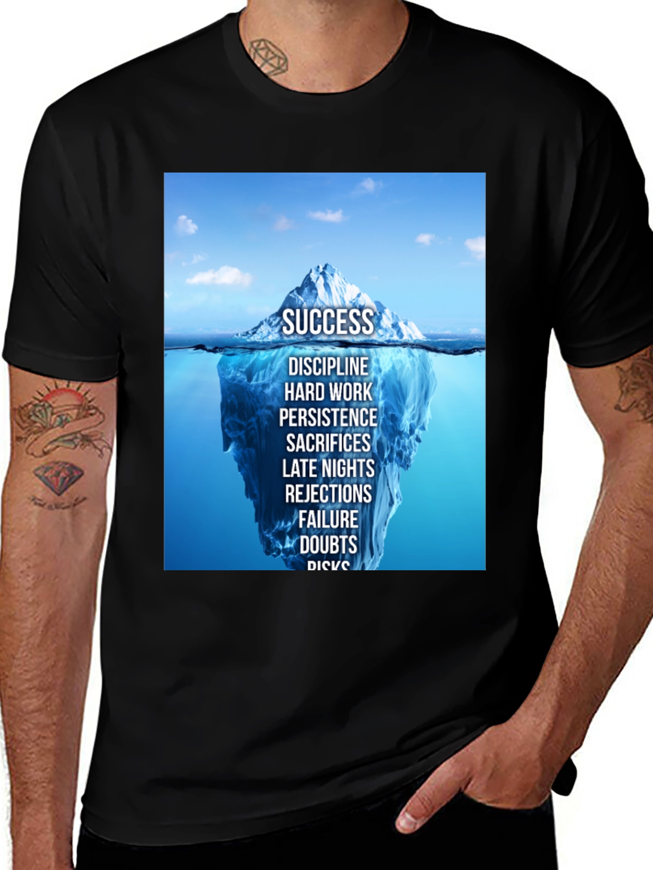 Success Iceberg Graphic T-Shirt - Achieve Your Goals