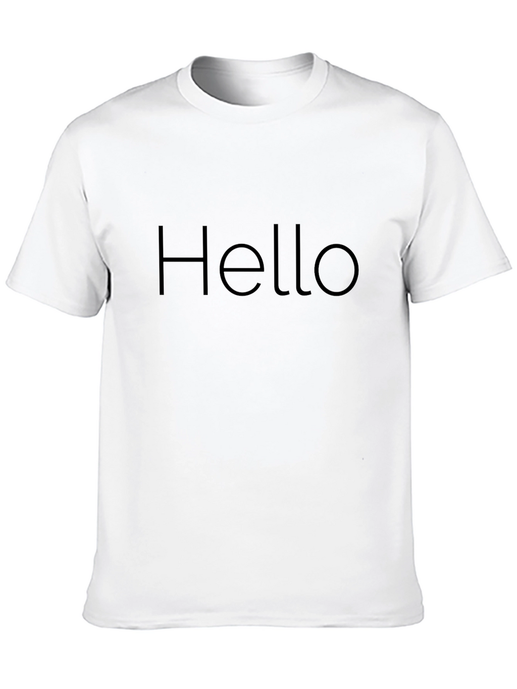 Hello T-Shirt - Minimalist Black Tee