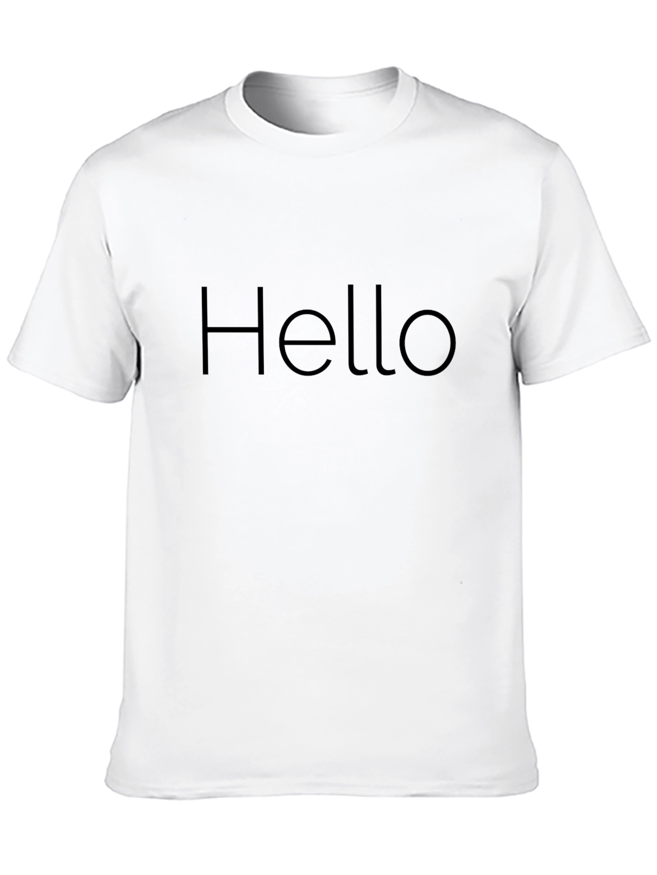 Hello T-Shirt - Minimalist Black Tee