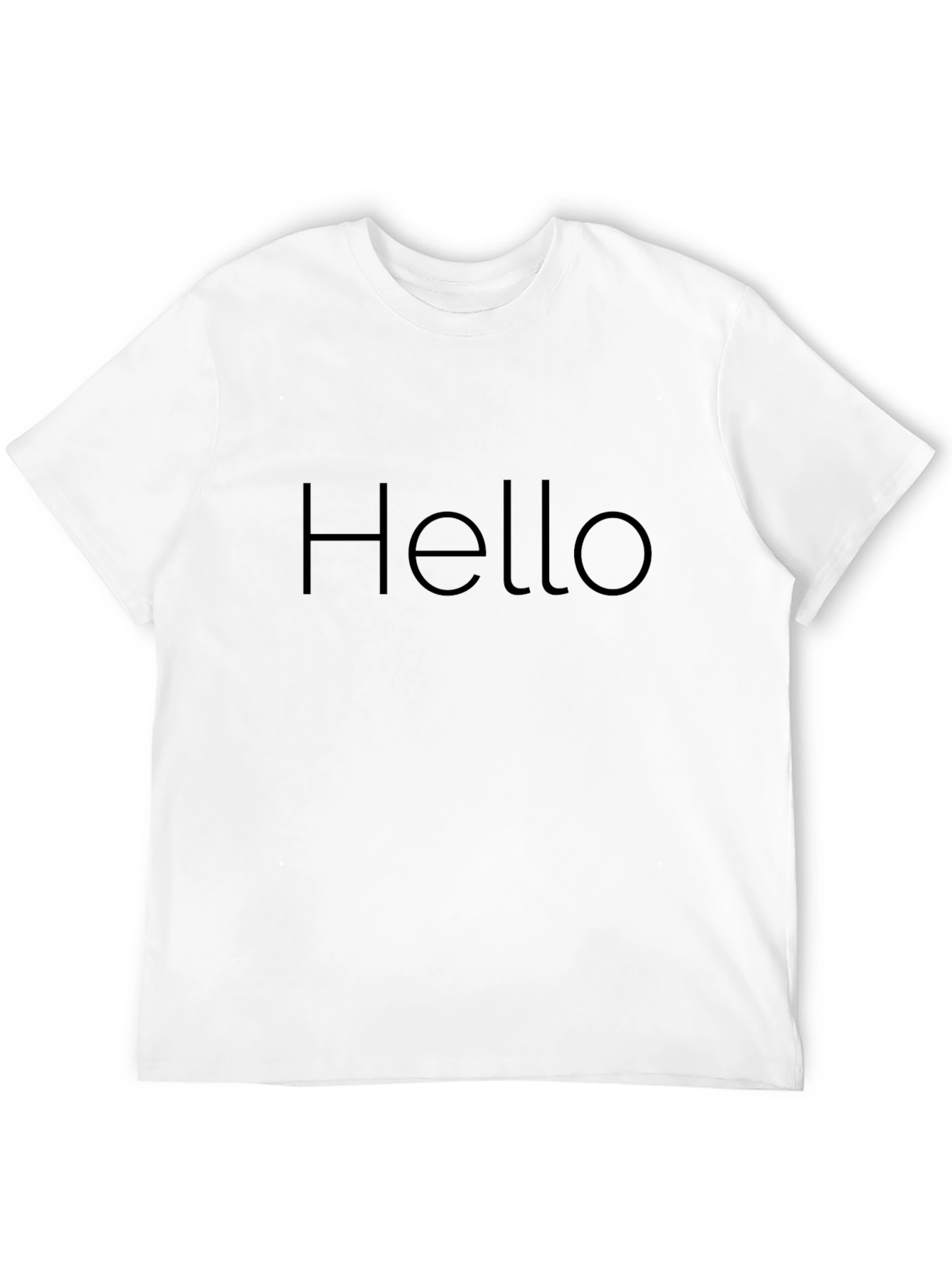 Hello T-Shirt - Minimalist Black Tee