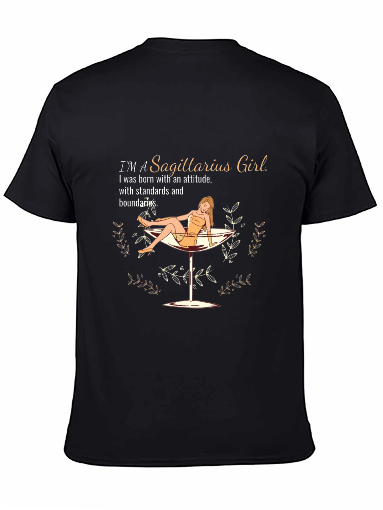 Sagittarius Girl Graphic T-Shirt - Zodiac Birthday Tee