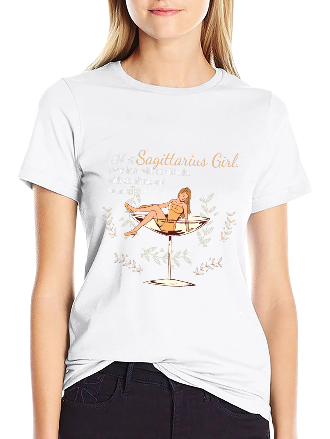 Sagittarius Girl Graphic T-Shirt - Zodiac Birthday Tee